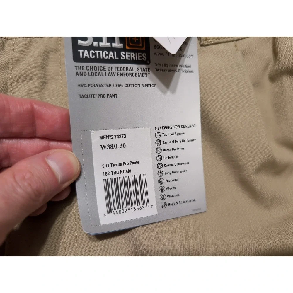 511 TACTICAL Men's Taclite Pro Pants TDU Canvas 74273 Khaki Beige ~ 38 x 30